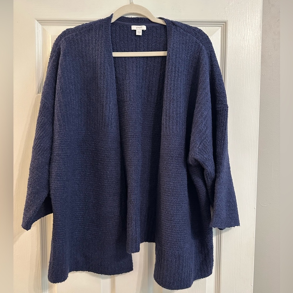 purejill Cozy Navy Knit Sweater - Medium